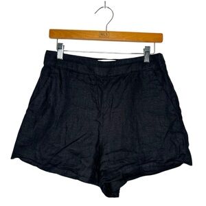 Abercrombie & Fitch women's 28 black linen high waist shorts boho grunge western